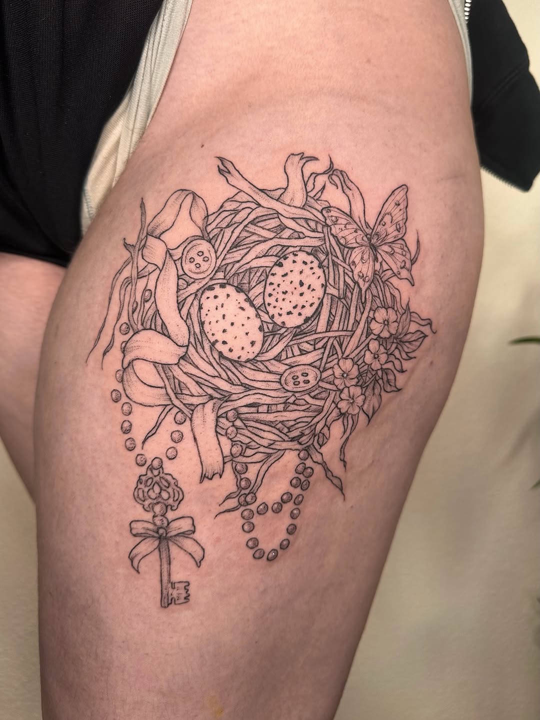 Tattoo by @folkandfernink โ fine_line