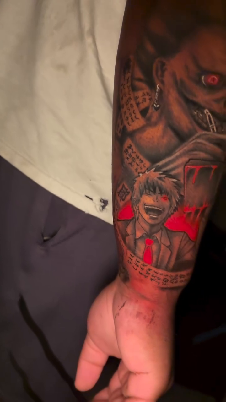 Tattoo by @jays2valid.tats — anime, black_and_grey