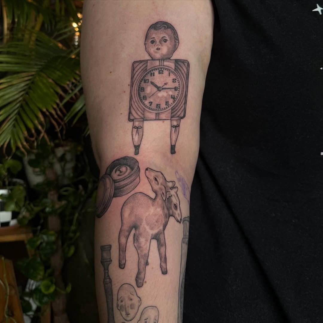 Tattoo by @corttattoos β dark_realism, black_and_grey
