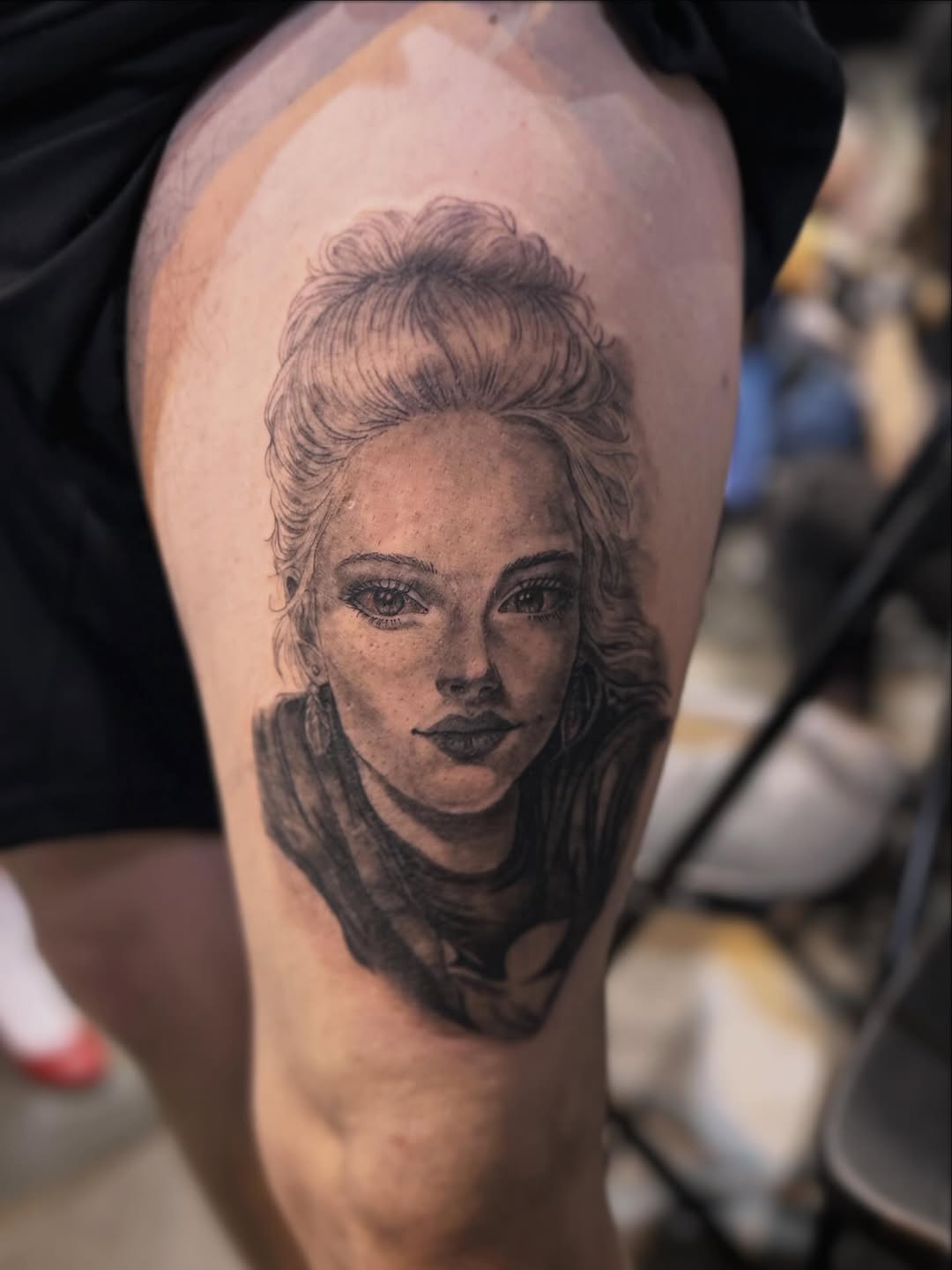 Tattoo by @brknsocialclub — realism, black_and_grey