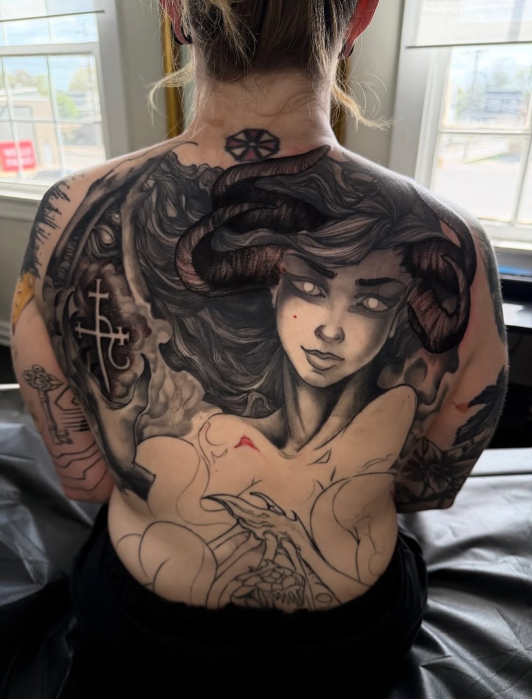 Tattoo by @dylansmith_ink — dark_realism, blackwork