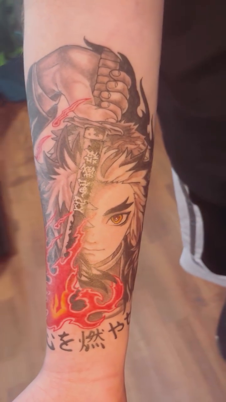 Tattoo by @caitoscreations — anime, realism
