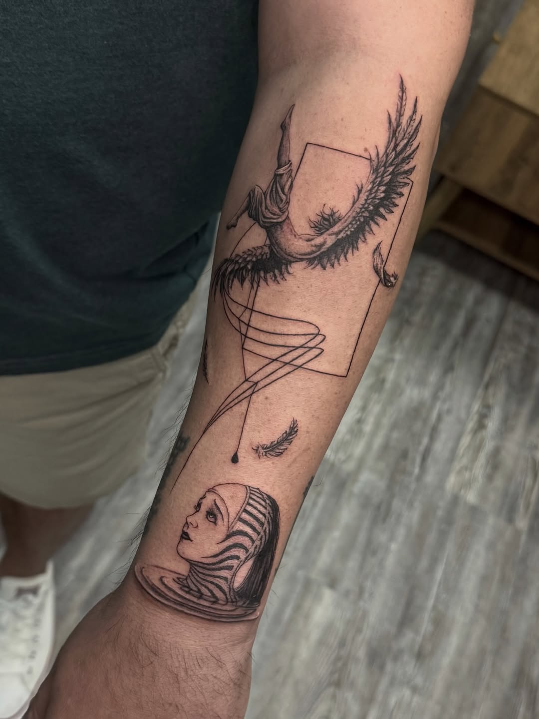 Tattoo by @miro_ink — illustrative, black_and_grey