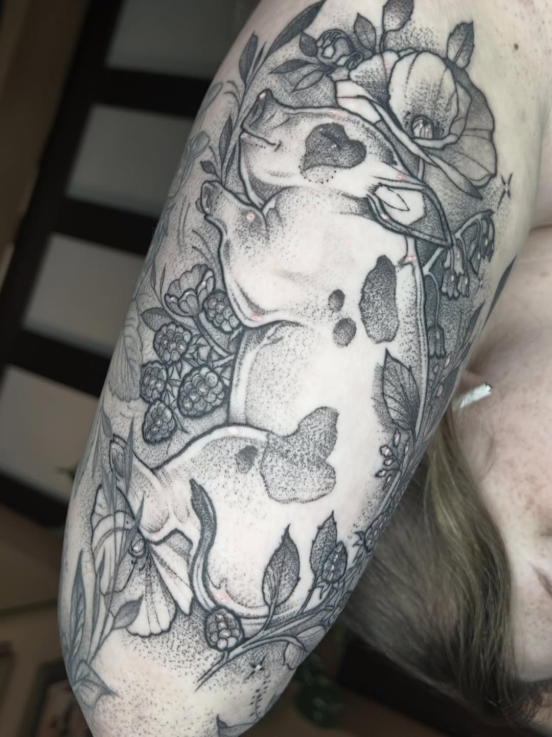 Tattoo by @lovelytattooing — dotwork, illustrative