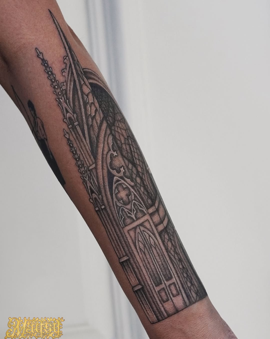 Tattoo by @artofmagsy — black_and_grey, realism