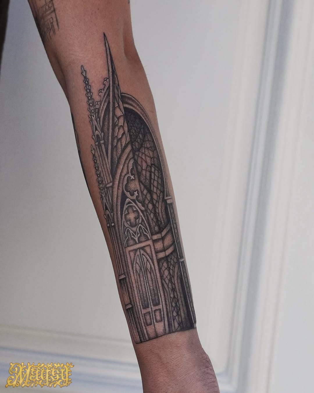 Tattoo by @artofmagsy — black_and_grey, realism