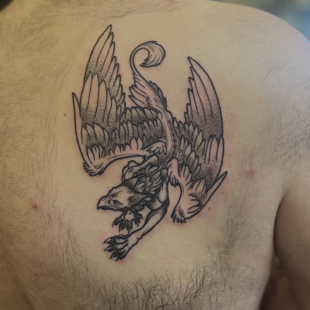 Tattoo by @lilacmourningink — black_and_grey, dotwork