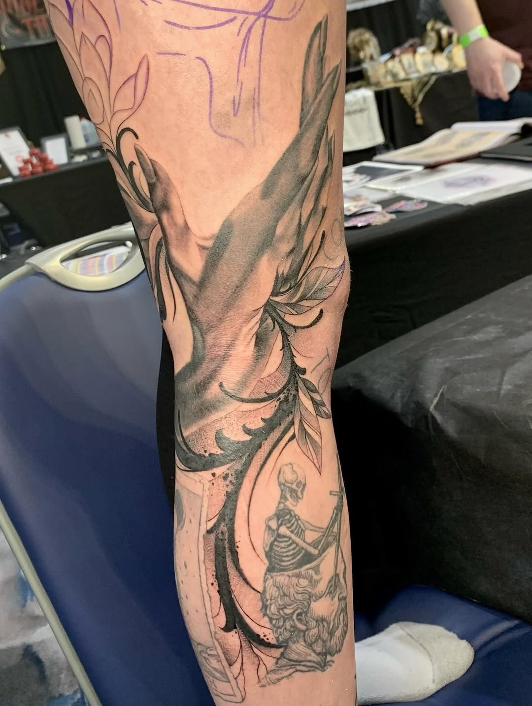 Tattoo by @rachelroseink — black_and_grey