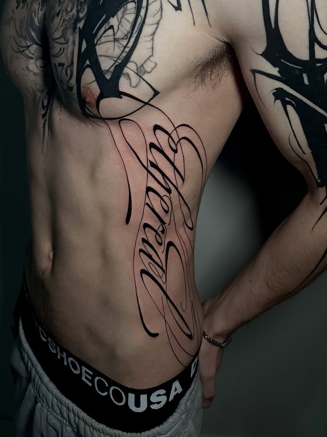 Tattoo by @tattoos.crystal — lettering_script, illustrative