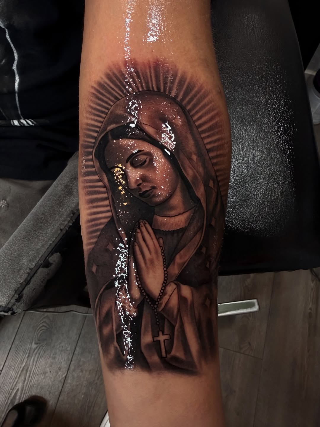 Tattoo by @the.ave.tatt2s โ realism, black_and_grey