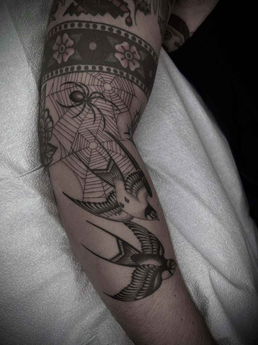 Tattoo by @linahsiaotattoo — american_traditional, black_and_grey