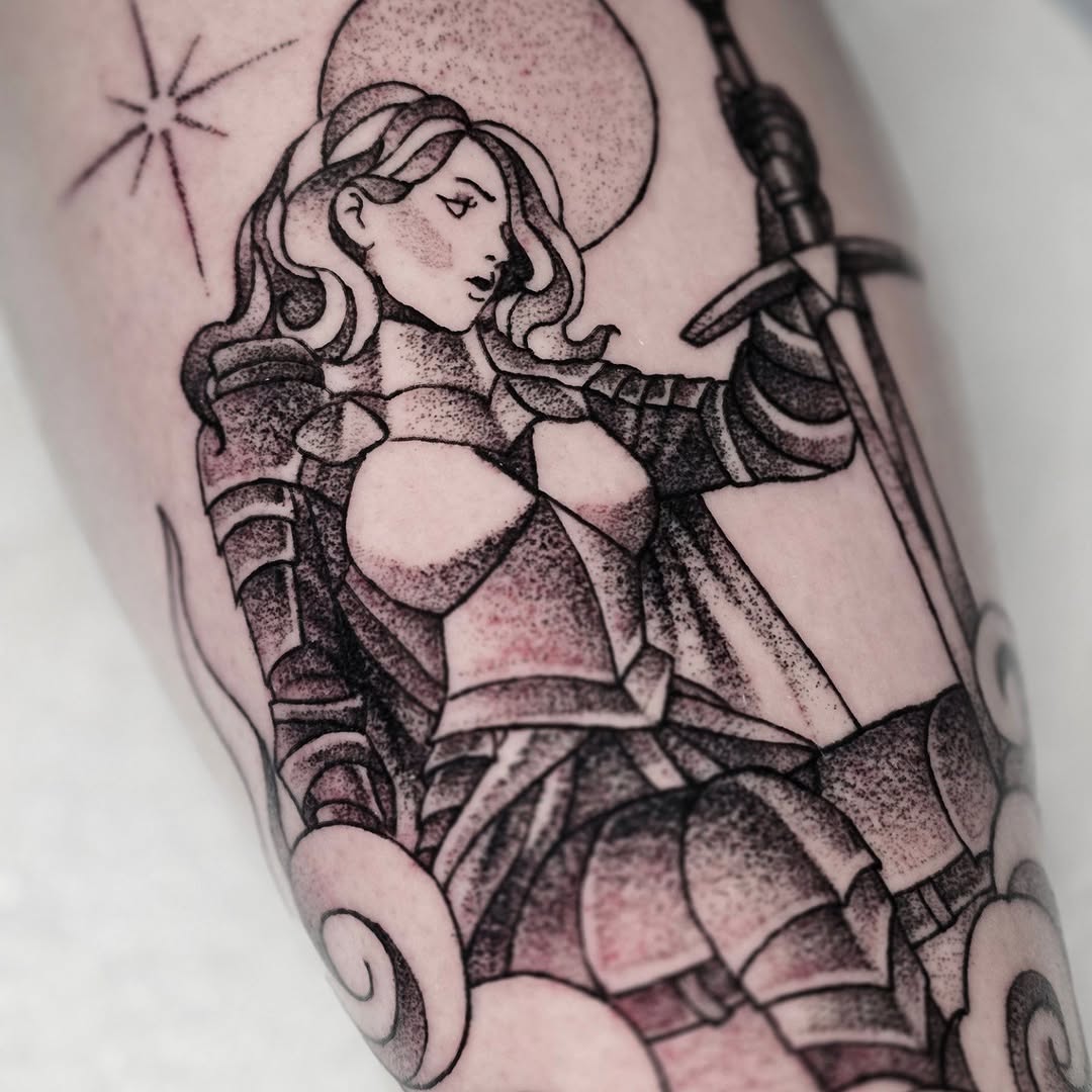 Tattoo by @adisontattoos โ black_and_grey, dotwork