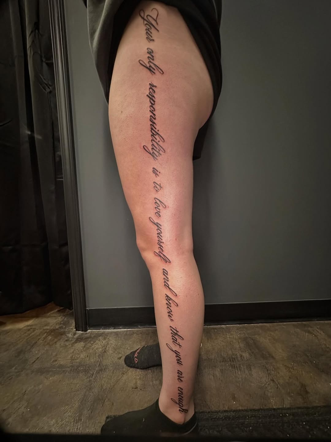 Tattoo by @j.isaac.tattoos — lettering_script, fine_line