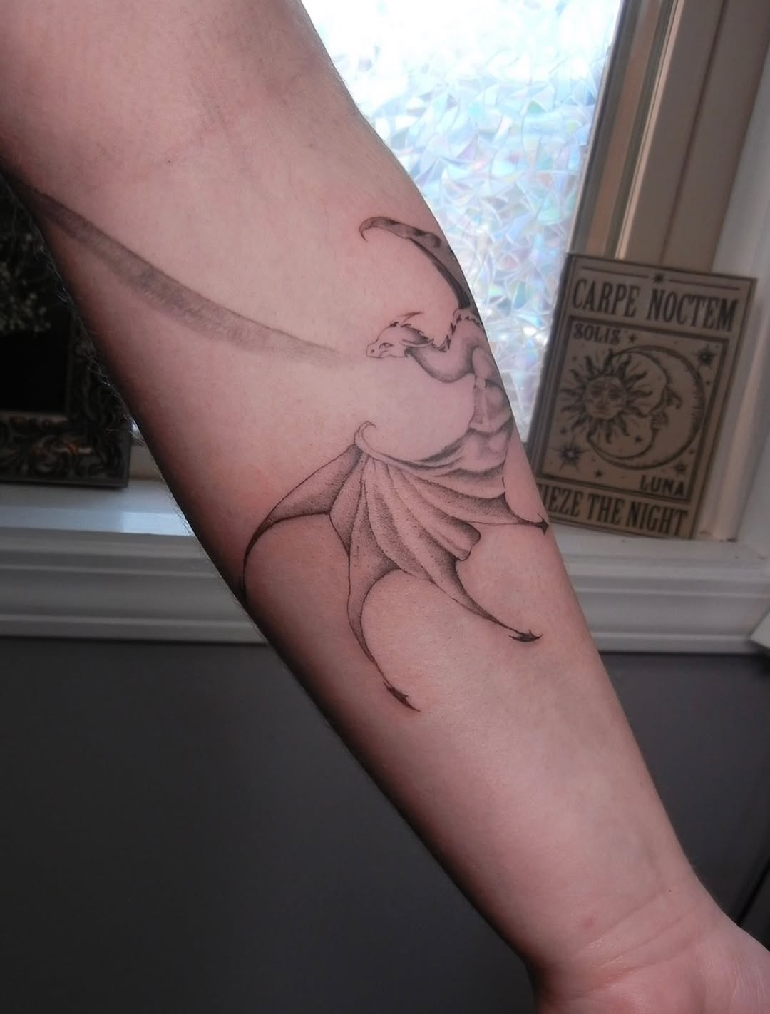 Tattoo by @black.swan.tattoos — black_and_grey, fine_line