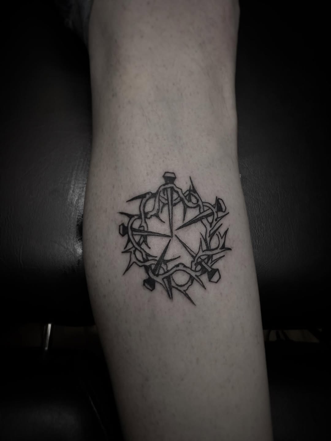 Tattoo by @joekhay — blackwork, illustrative