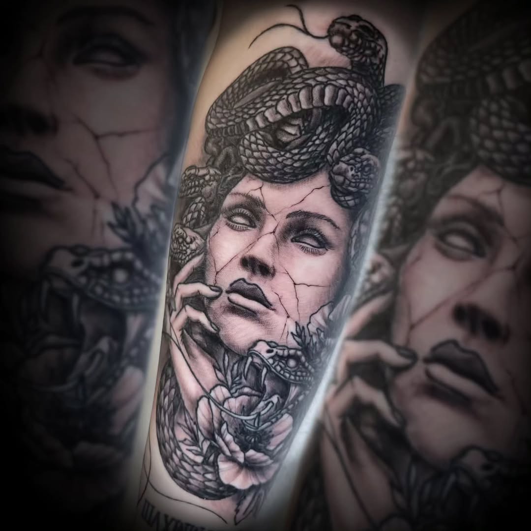 Tattoo by @jeremylaflammetattoos — black_and_grey, realism