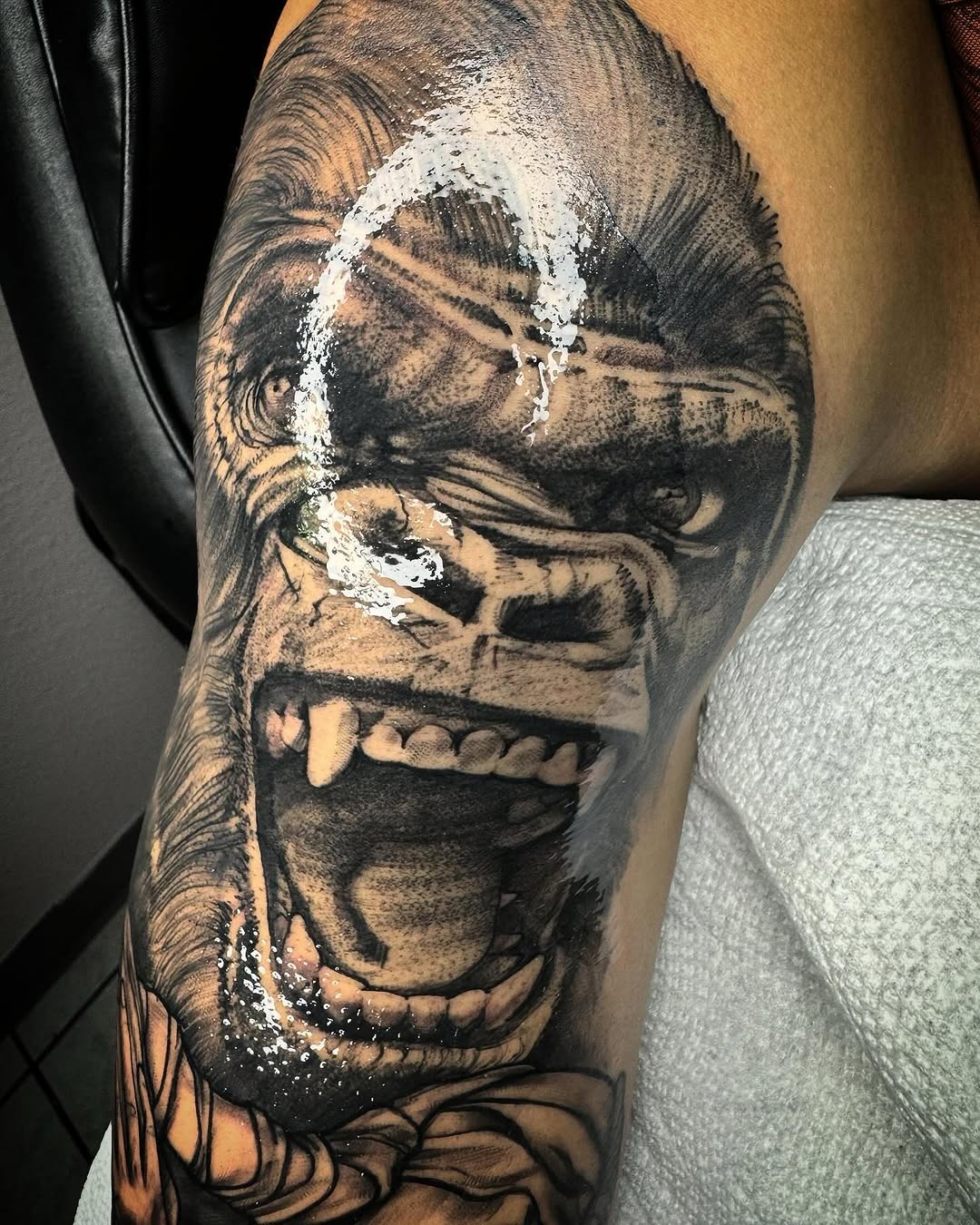 Tattoo by @inkhazmat — realism, black_and_grey