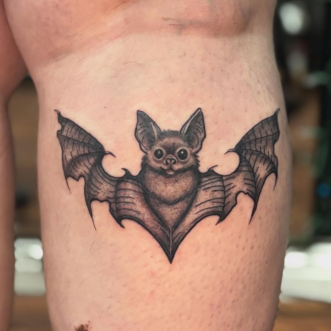 Tattoo by @shroom.bloom.tattoos — black_and_grey, realism
