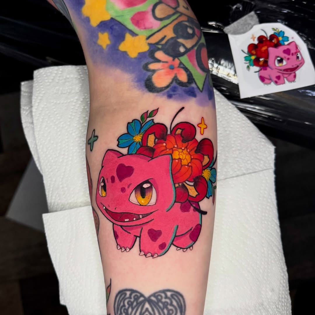 Tattoo by @foxx.teeth_ — new_school, anime