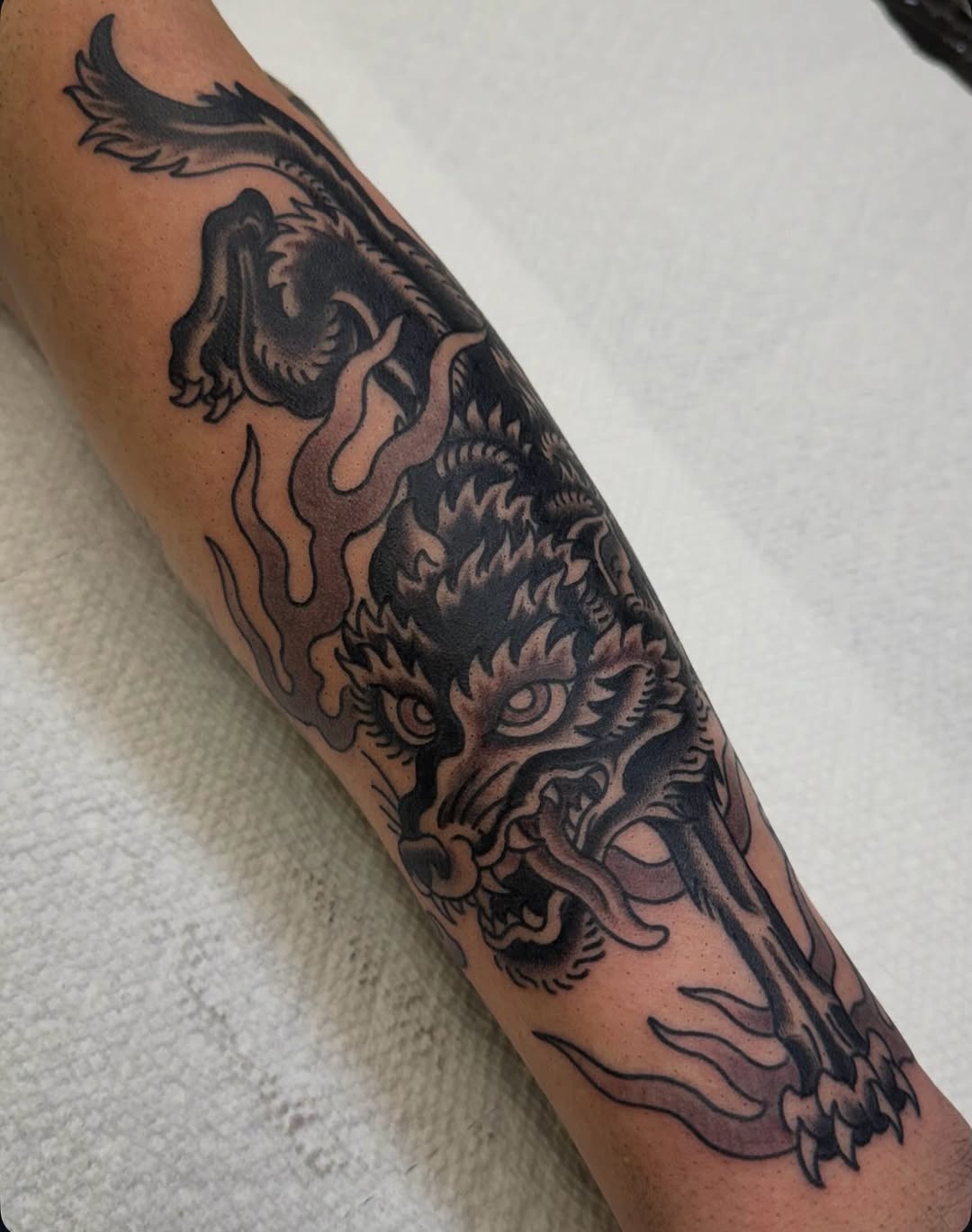 Tattoo by @etbennett_tattoo — japanese_irezumi, black_and_grey