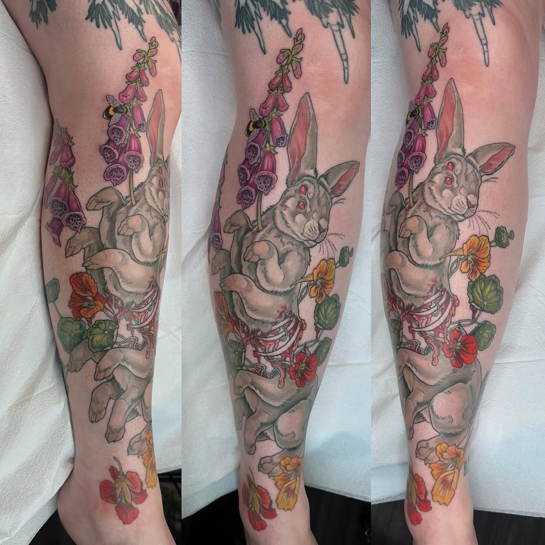 Tattoo by @creature_tattooer — illustrative, dark_realism