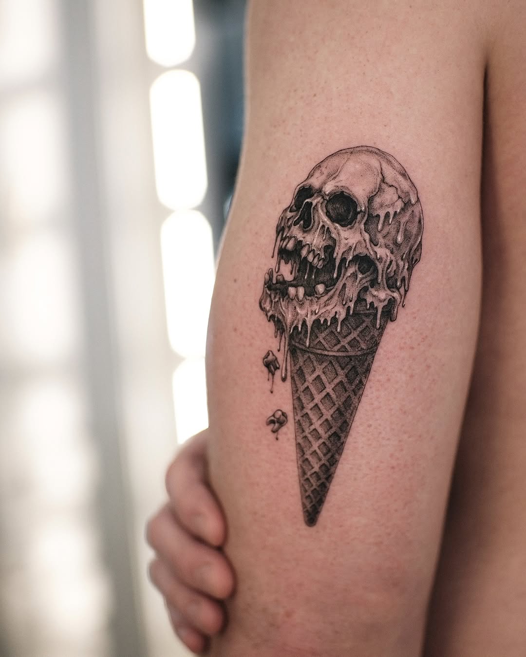 Tattoo by @zeke.tattoo — realism, black_and_grey