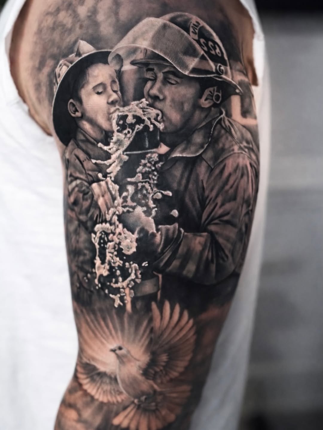 Tattoo by @realtattooclub — realism, black_and_grey