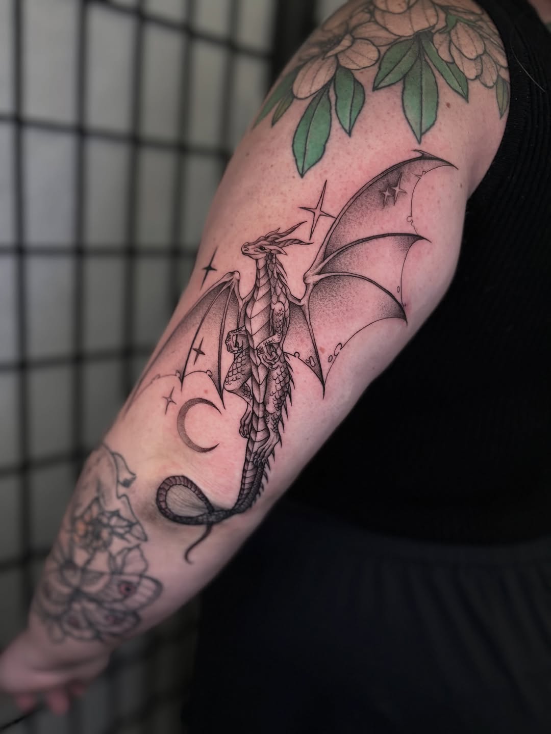 Tattoo by @han_vertal_ink — fine_line, black_and_grey