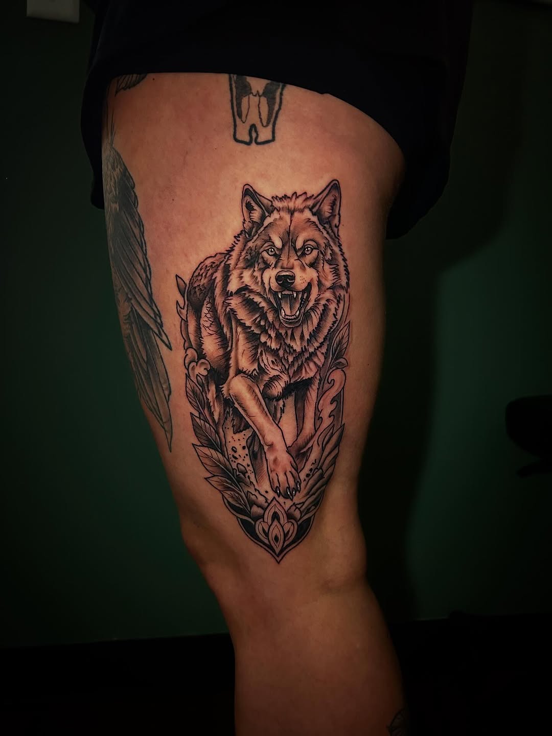Tattoo by @dylanstevenstattoo — black_and_grey