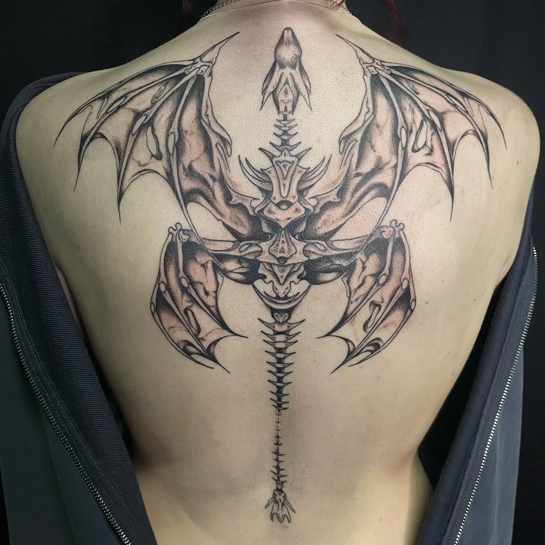 Tattoo by @gentledeviltattoo — dark_realism, black_and_grey