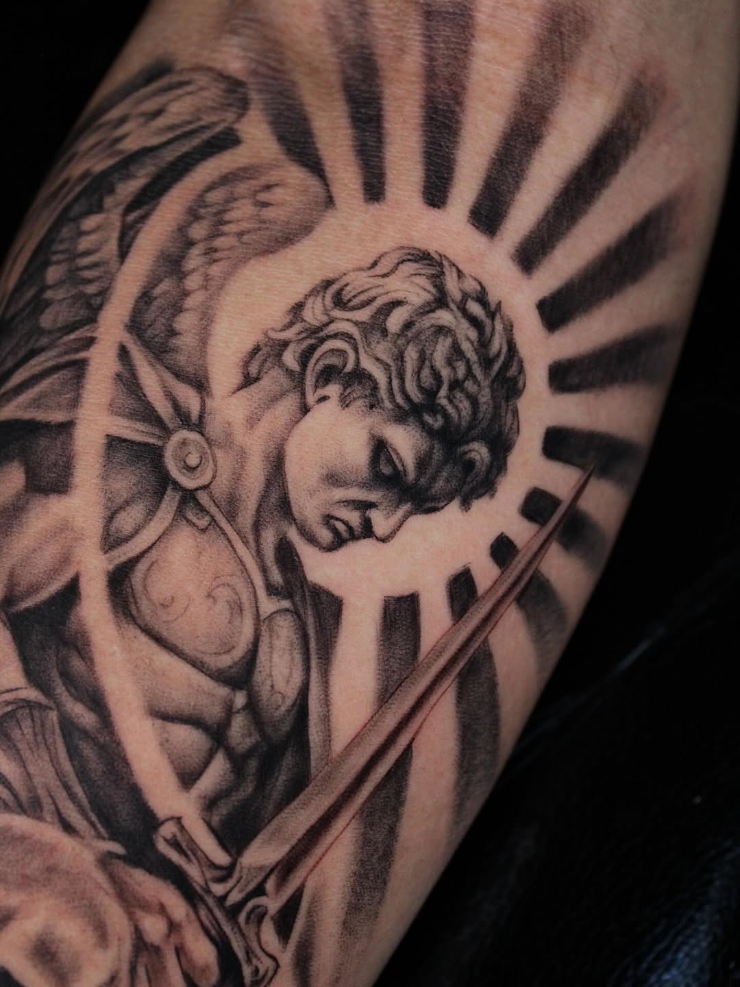 Tattoo by @withered_rose_tattoo โ realism, black_and_grey