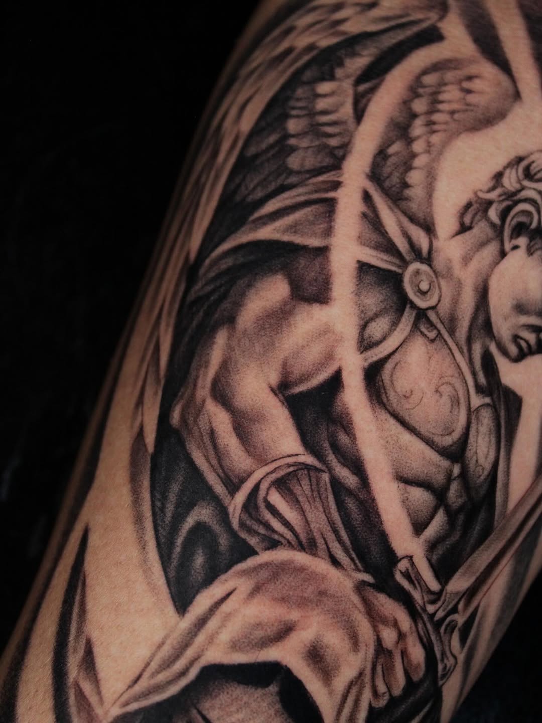 Tattoo by @withered_rose_tattoo โ realism, black_and_grey