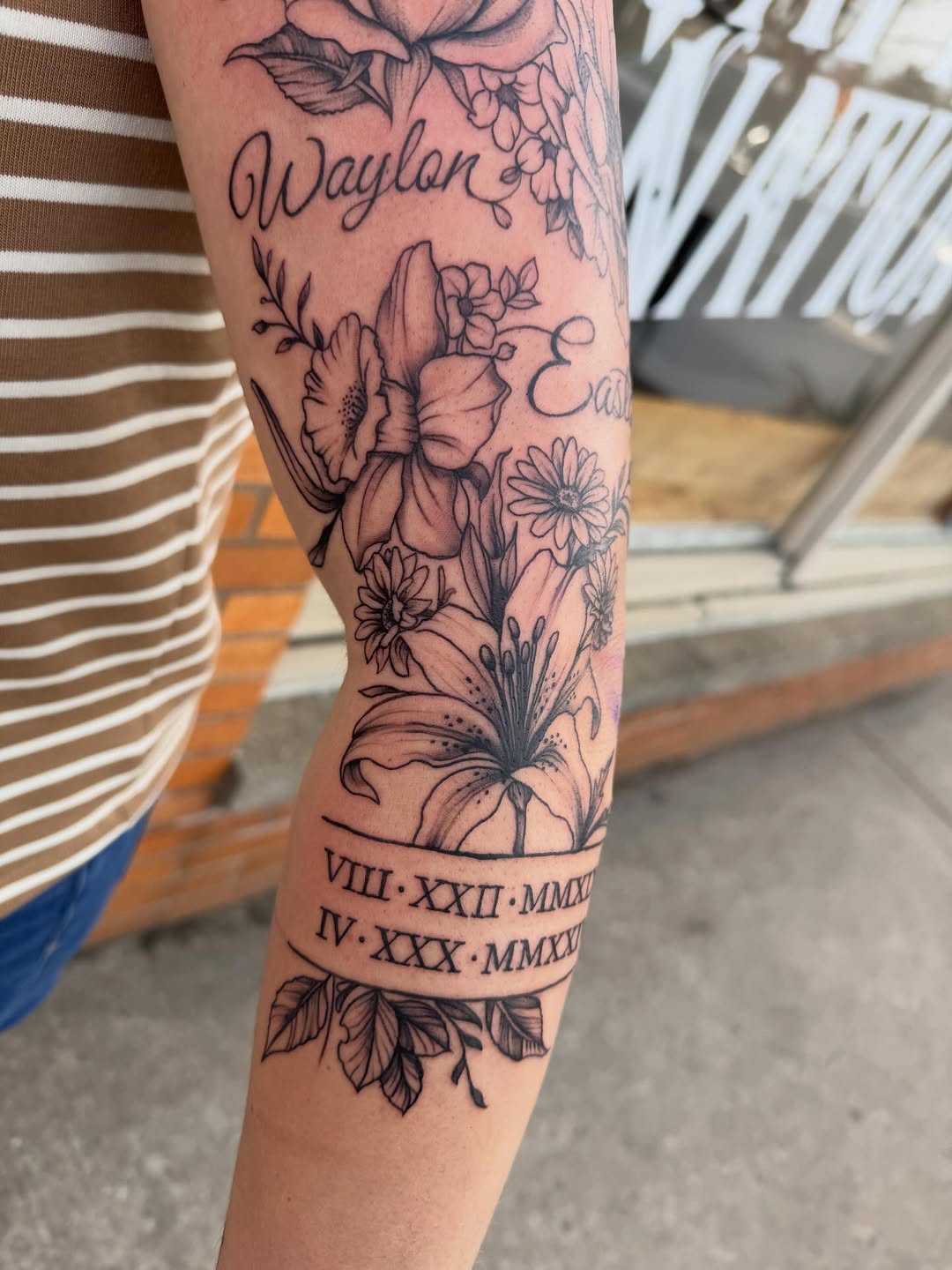 Tattoo by @tattoosbyjacklyn — lettering_script, black_and_grey