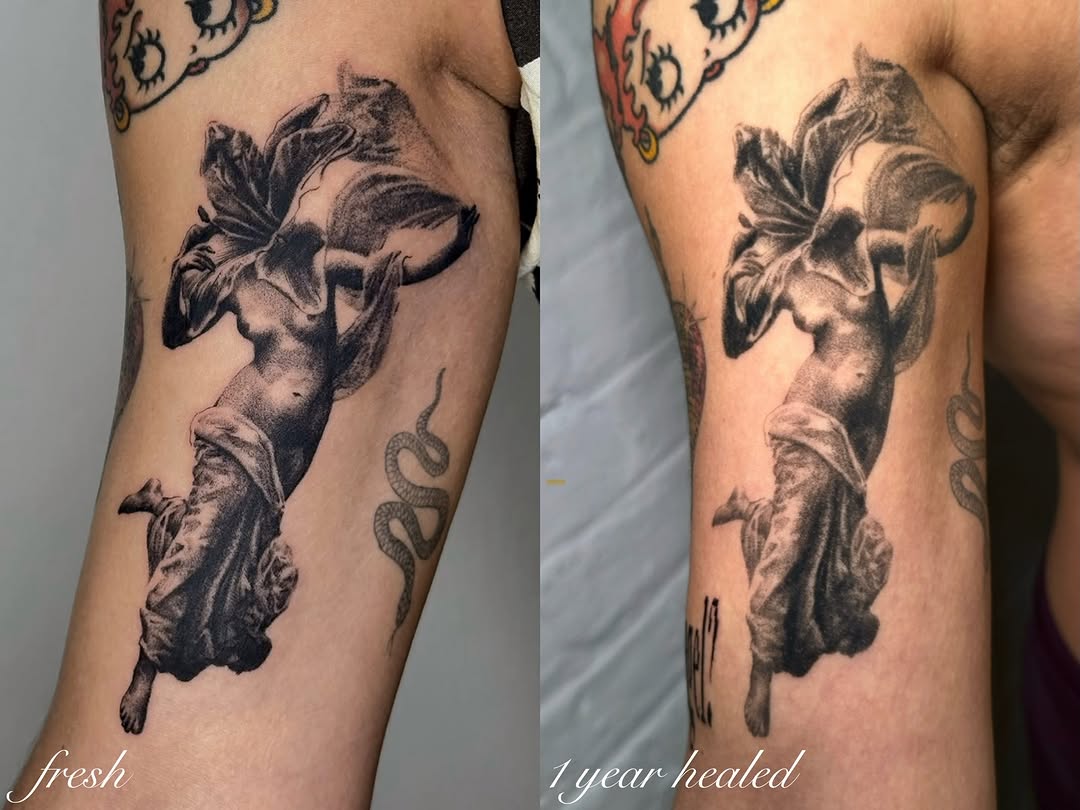 Tattoo by @sexytattoofactory — realism, black_and_grey