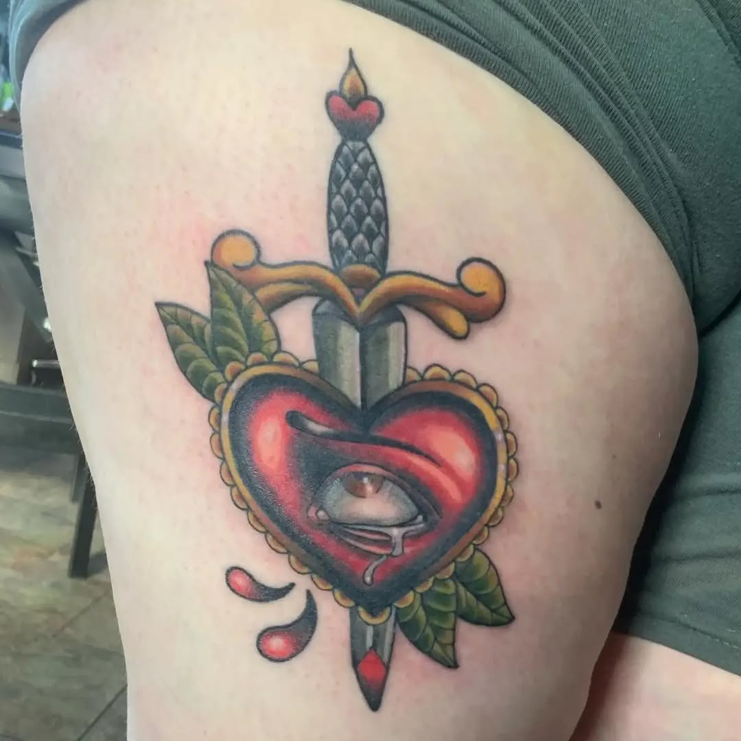 Tattoo by @electricpagan — american_traditional, realism