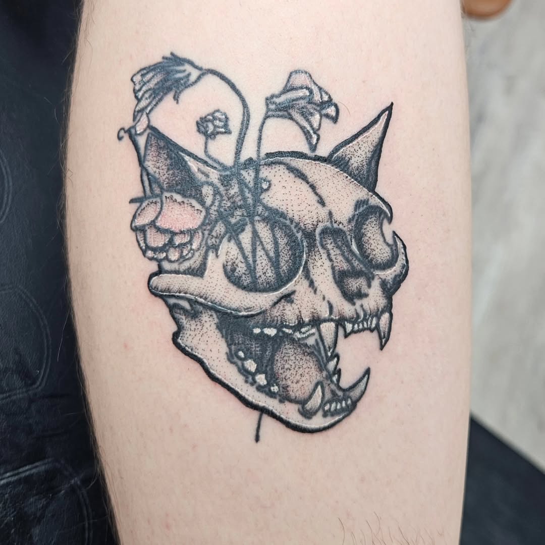 Tattoo by @damian_eames — blackwork, illustrative