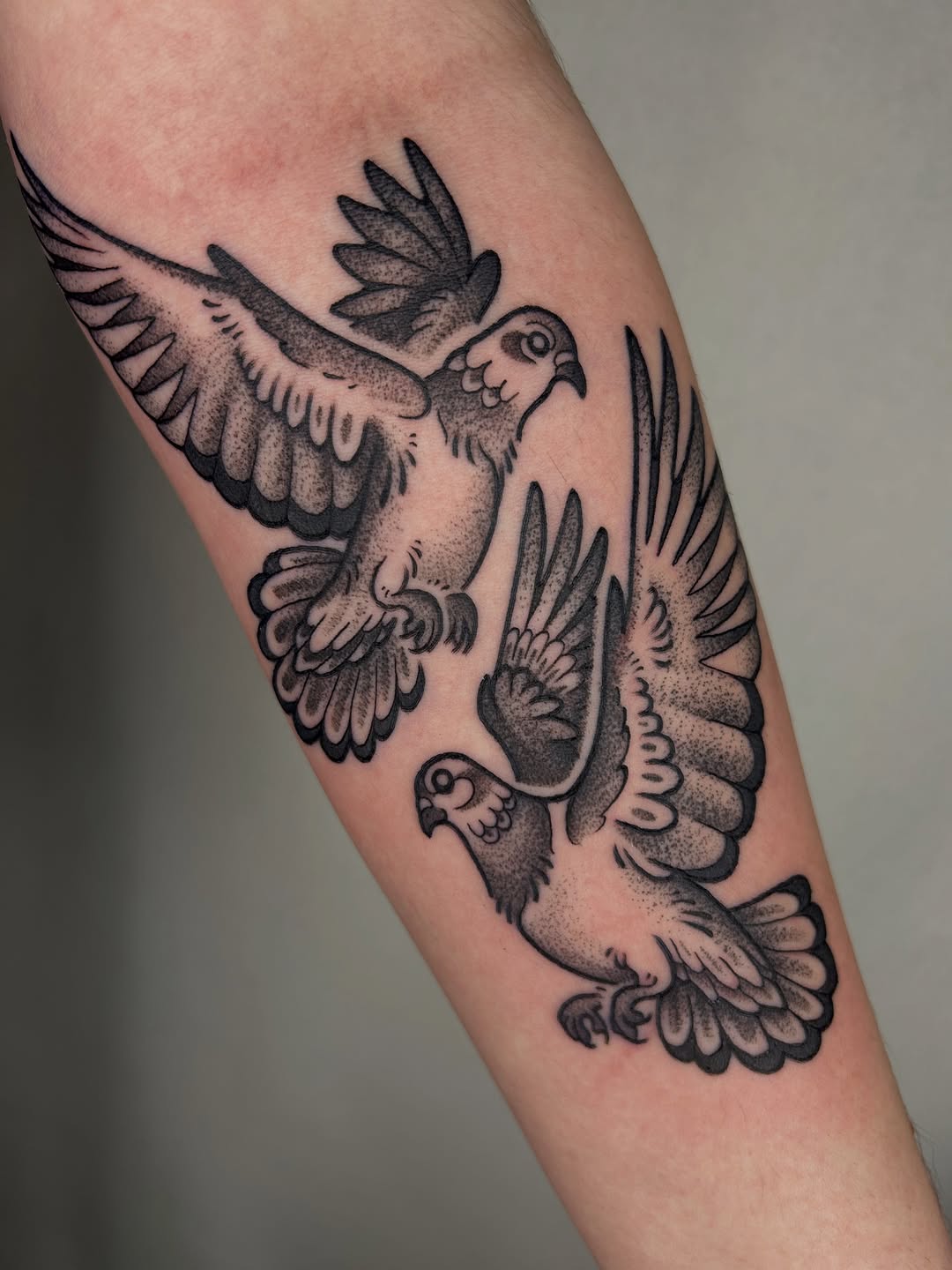 Tattoo by @cicadanymph — american_traditional, dotwork