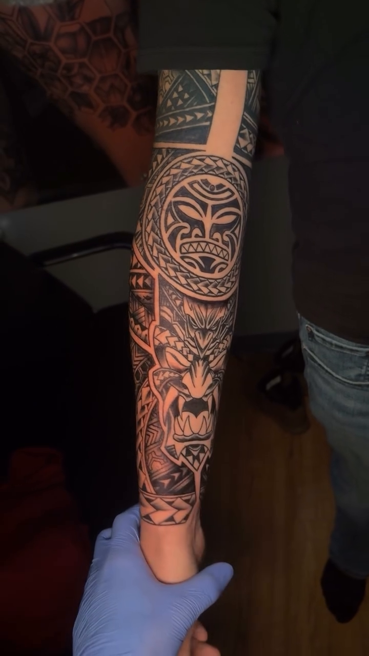 Tattoo by @shawn.davies.9659 — tribal, blackwork