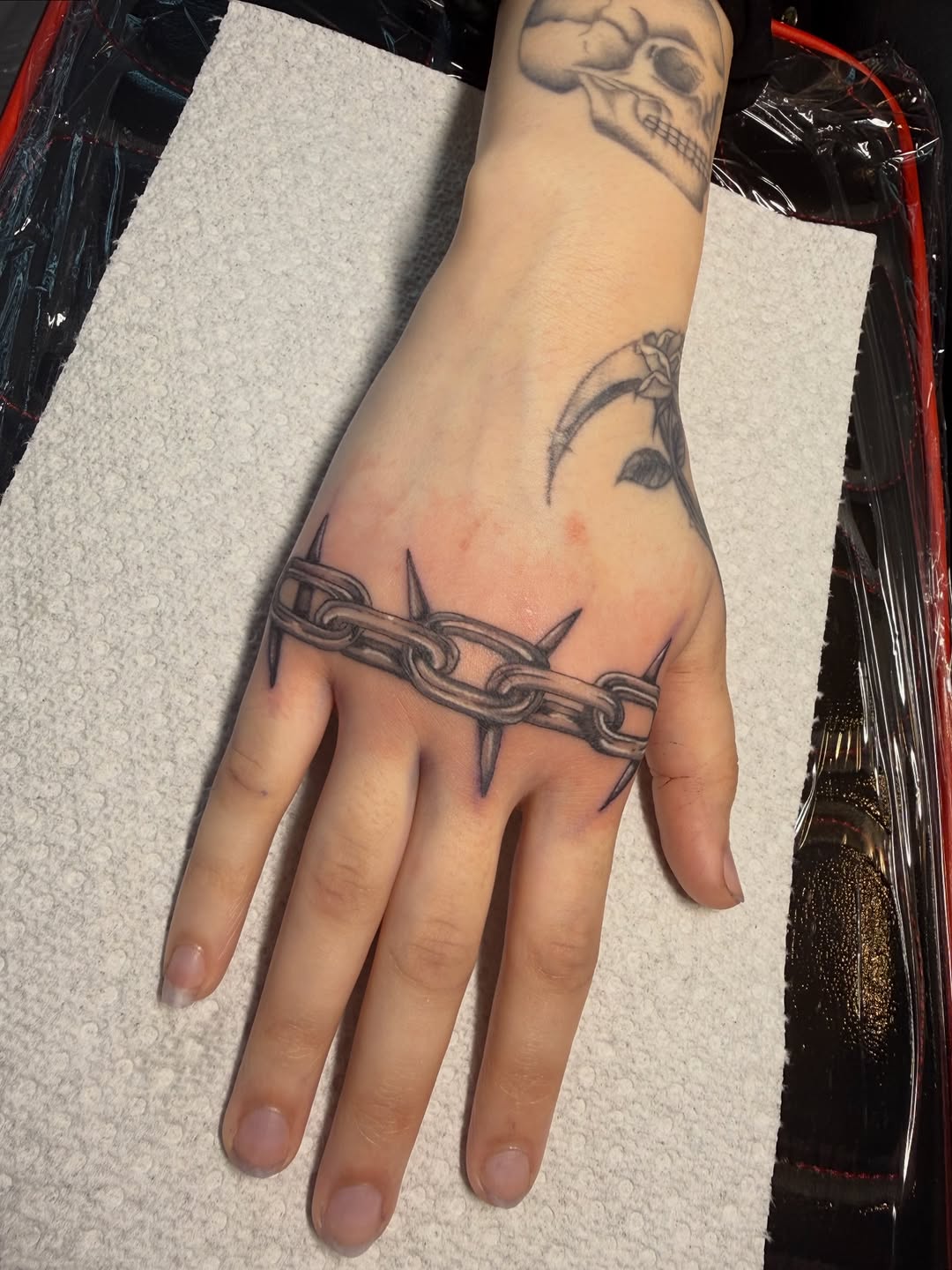 Tattoo by @sadgirltx — black_and_grey, illustrative