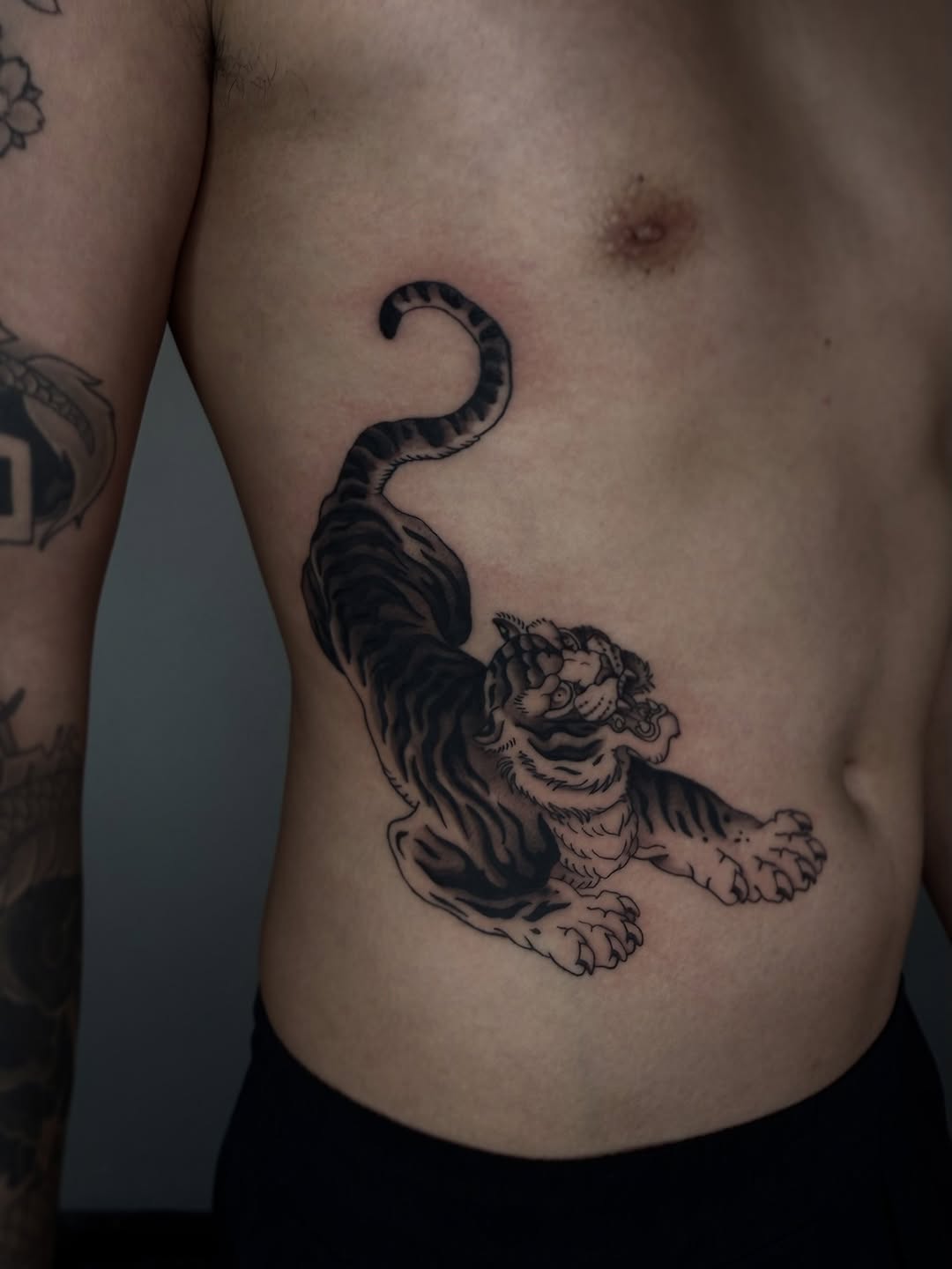 Tattoo by @brandonshelbyart — japanese_irezumi, black_and_grey