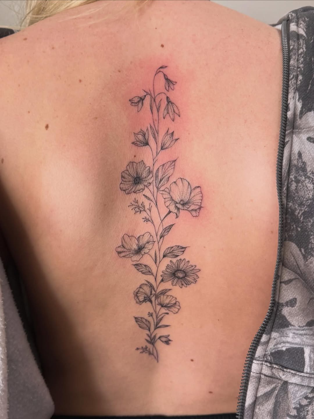 Tattoo by @makeup2.o_ — fine_line, black_and_grey