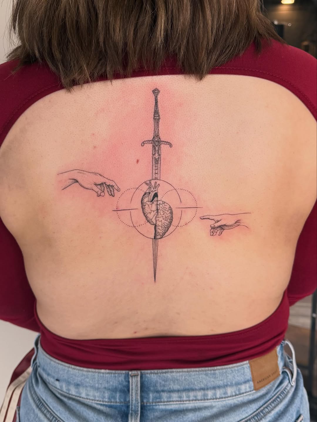 Tattoo by @makeup2.o_ — fine_line, black_and_grey