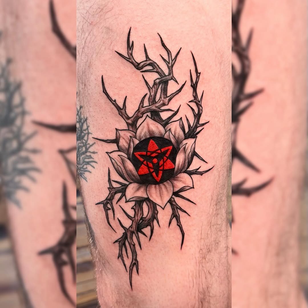 Tattoo by @gabipaigeee — black_and_grey, dark_realism