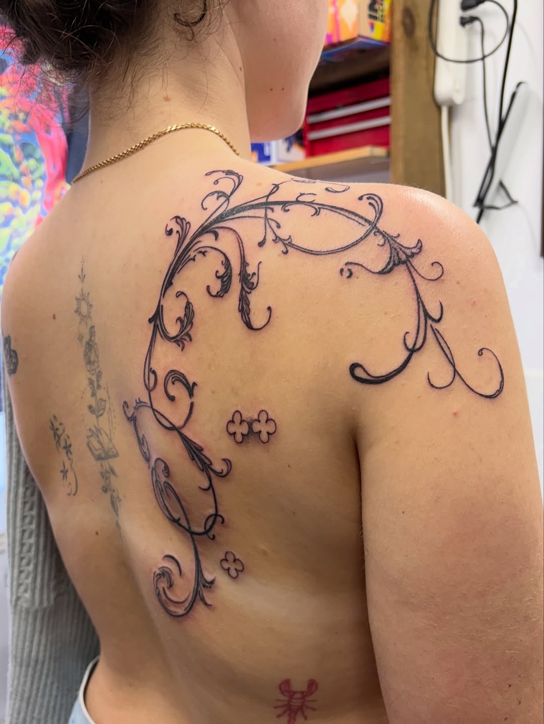 Tattoo by @mushypokes — fine_line, ornamental