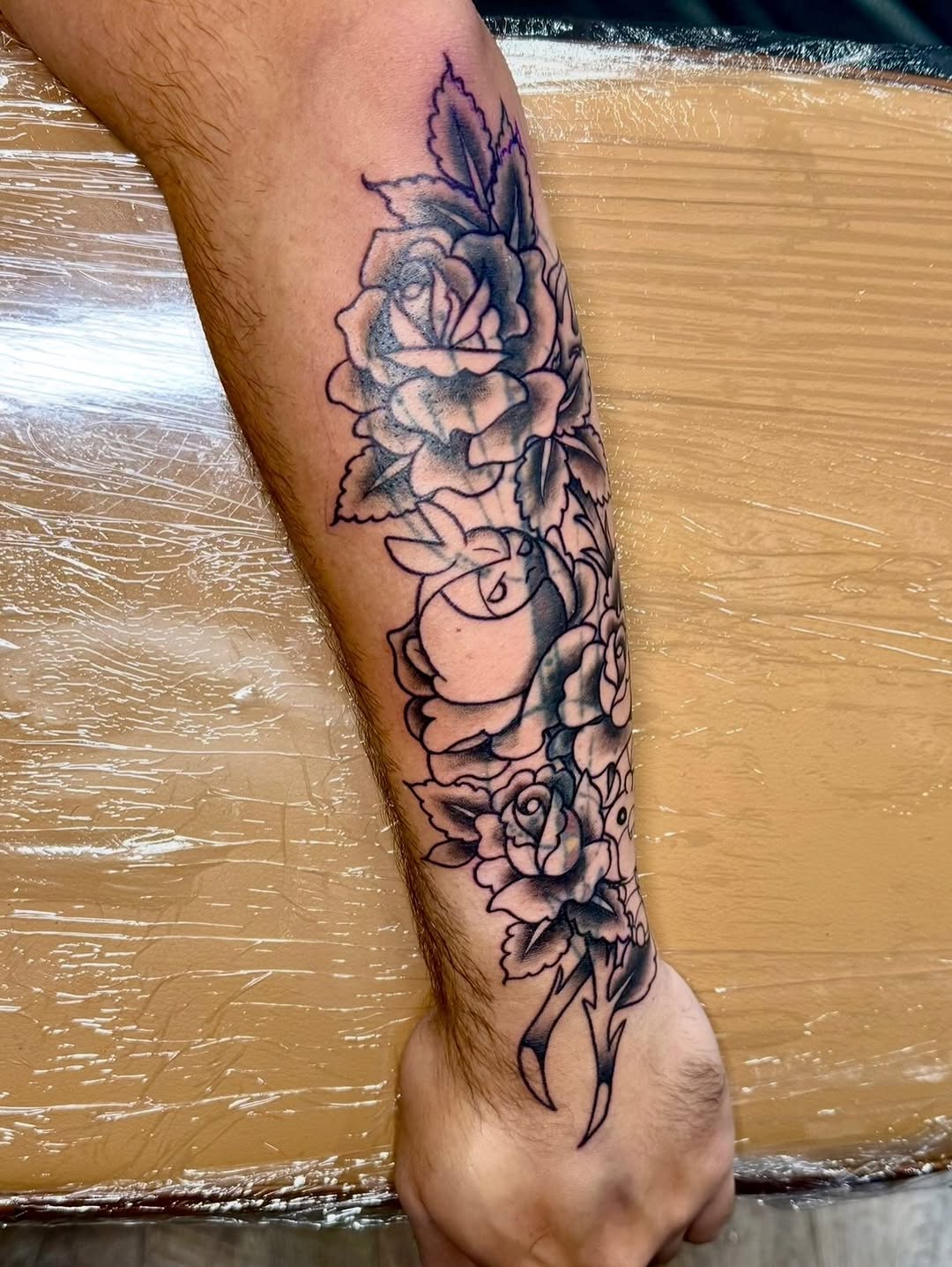 Tattoo by @tader.the.creator — black_and_grey, illustrative