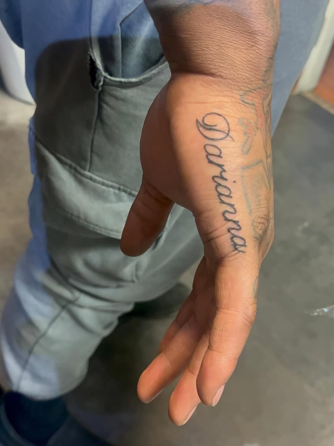 Tattoo by @tattsbypressa — lettering_script, fine_line