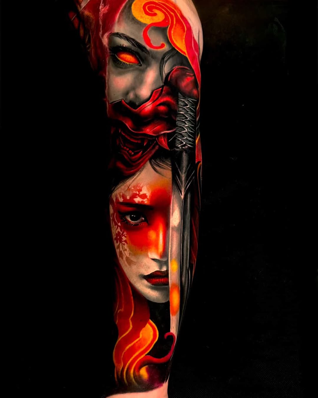 Tattoo by @rann_tattoo — realism, japanese_irezumi