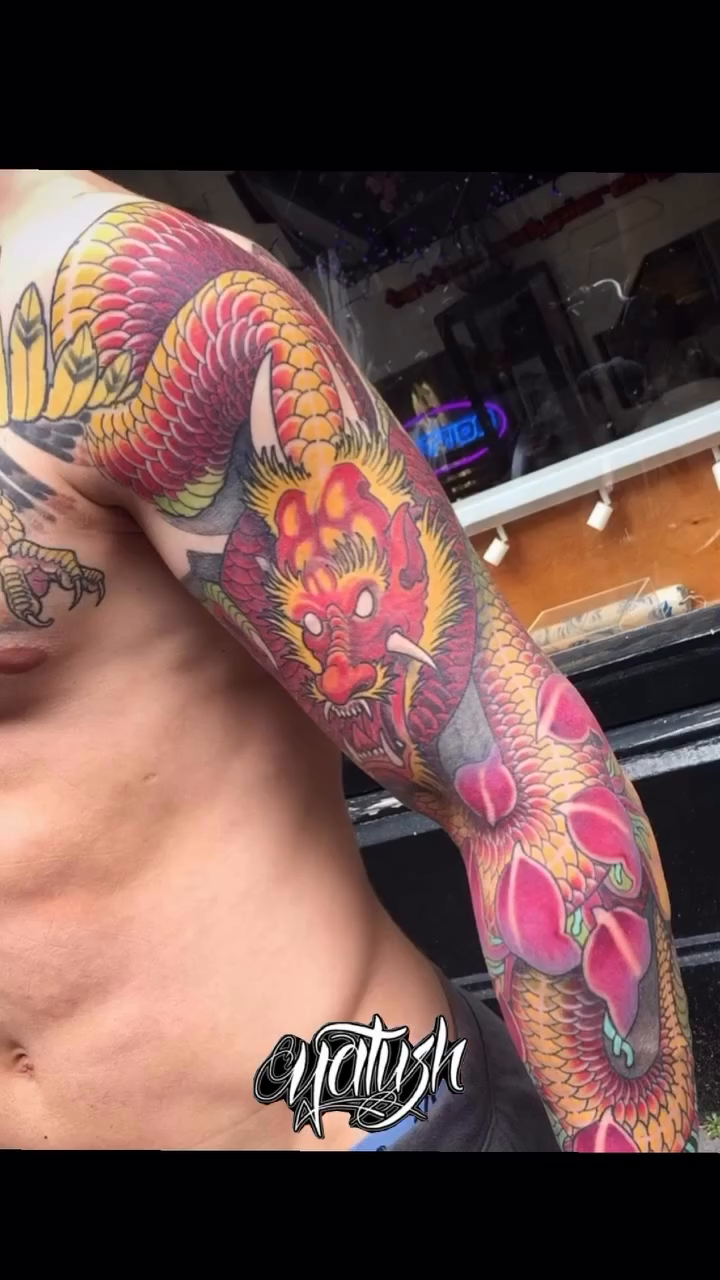 Tattoo by @yatush — japanese_irezumi, black_and_grey