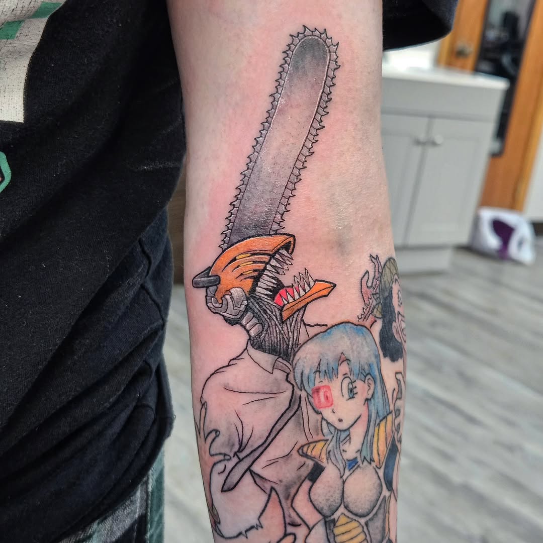Tattoo by @damian_eames — illustrative, anime