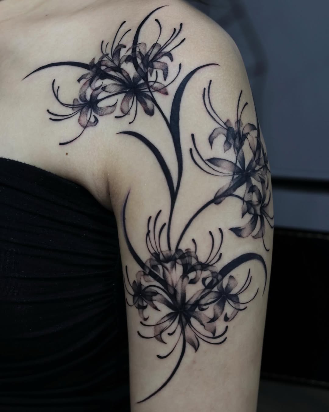 Tattoo by @tatxjoy — fine_line, black_and_grey